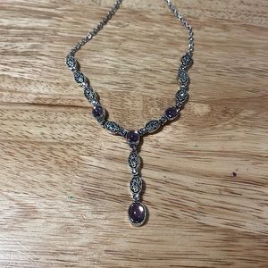 4 items for $9
 Necklace with purple stones